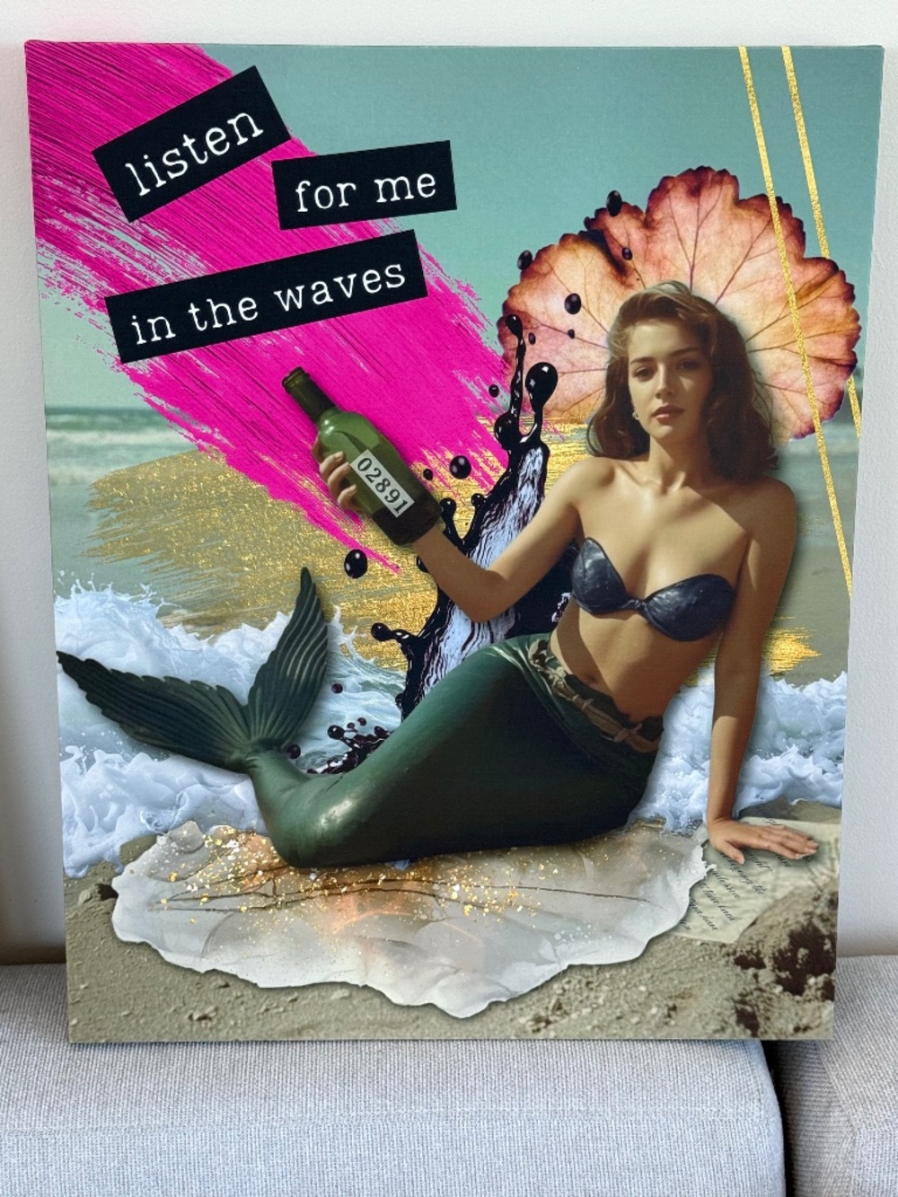 She Speaks in Tides - 16x20 Canvas Print - Original Artwork ready to hang!